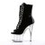 Pleaser Botín ADORE-1021 Negro Transparente EU-35 / US-5