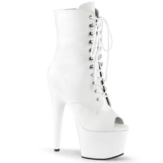 Pleaser Botín ADORE-1021 Blanco Piel Sintética EU-41 / US-11
