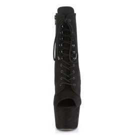 Pleaser Botín ADORE-1021FS Negro Ante EU-35 / US-5