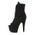 Pleaser Botín ADORE-1021FS Negro Ante EU-35 / US-5