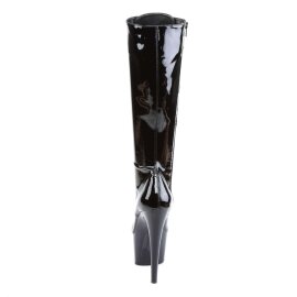 Pleaser Bota ADORE-2023 Negro Charol ElásticoEU-42 / US-12