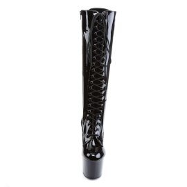 Pleaser Bota ADORE-2023 Negro Charol ElásticoEU-35...