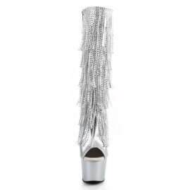 Pleaser Bota ADORE-2024RSF Plata Metálico...