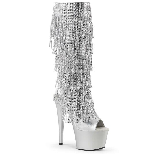 Pleaser Bota ADORE-2024RSF Plata Metálico Metalizado EU-38 / US-8