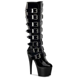 Pleaser Bota ADORE-2043 Negro Charol ElásticoEU-37...