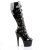 Pleaser Bota ADORE-2043 Negro Charol ElásticoEU-37 / US-7