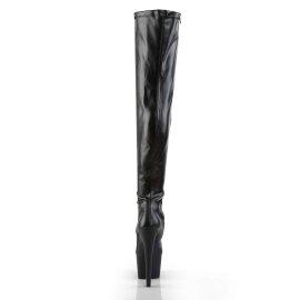 Pleaser Bota Alta ADORE-3000 Negro Charol ElásticoEU-35 / US-5
