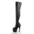 Pleaser Bota Alta ADORE-3000 Negro Charol ElásticoEU-35 / US-5