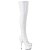 Pleaser Bota Alta ADORE-3000 Blanco Charol Elástico EU-35 / US-5