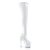 Pleaser Bota Alta ADORE-3000 Blanco Charol Elástico EU-35 / US-5