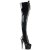 Pleaser Bota Alta ADORE-3023 Negro Charol Elástico EU-37 / US-7