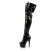 Pleaser Bota Alta ADORE-3023 Negro Charol Elástico EU-37 / US-7