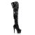 Pleaser Bota Alta ADORE-3023 Negro Charol Elástico EU-37 / US-7