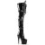 Pleaser Bota Alta ADORE-3028 Negro Charol Elástico EU-37 / US-7