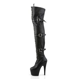 Pleaser Bota Alta ADORE-3028 Negro Charol Elástico EU-35 / US-5