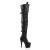 Pleaser Bota Alta ADORE-3028 Negro Charol Elástico EU-37 / US-7