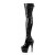 Pleaser Bota Alta ADORE-3050 Negro Charol Elástico EU-37 / US-7