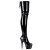 Pleaser Bota Alta ADORE-3063 Negro Charol Elástico EU-37 / US-7