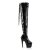 Pleaser Bota Alta ADORE-3063 Negro Charol Elástico EU-37 / US-7