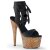 Pleaser Sandalia de Tacón ADORE-700-14LG Negro Dorado Multi Purpurina EU-35 / US-5