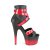 Pleaser ADORE-700-15 Black Faux Leather-Red Patent/Black-Red Matte EU-37 / US-7