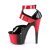 Pleaser Sandalia de Tacón ADORE-700-16 Negro Rojo EU-35 / US-5