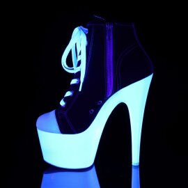 Pleaser Botín ADORE-700SK-02 Negro Blanco-Neón EU-40 / US-10