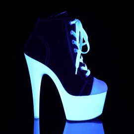 Pleaser Botín ADORE-700SK-02 Negro Blanco-Neón EU-35 / US-5