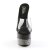 Pleaser Zapato Abierto ADORE-701-3 Negro Transparente Plata Metalizado EU-35 / US-5