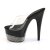 Pleaser Zapato Abierto ADORE-701-3 Negro Transparente Plata Metalizado EU-35 / US-5