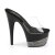 Pleaser Zapato Abierto ADORE-701-3 Negro Transparente Plata Metalizado EU-35 / US-5