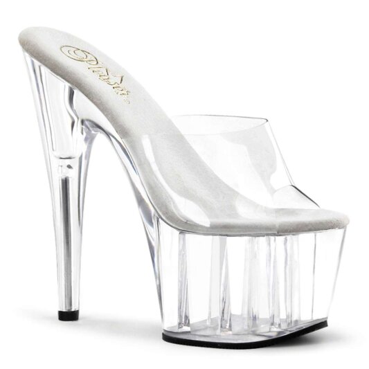 Pleaser Zapato Abierto ADORE-701 Plata Transparente EU-35 / US-5