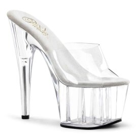 Pleaser Zapato Abierto ADORE-701 Plata Transparente EU-35...