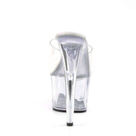 Pleaser Zapato Abierto ADORE-701 Plata Transparente EU-35 / US-5