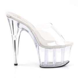 Pleaser Zapato Abierto ADORE-701 Plata Transparente EU-35 / US-5