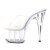 Pleaser Zapato Abierto ADORE-701 Plata Transparente EU-35 / US-5