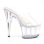 Pleaser Zapato Abierto ADORE-701 Plata Transparente EU-35 / US-5