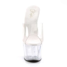 Pleaser Zapato Abierto ADORE-701 Plata Transparente EU-37...
