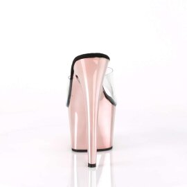 Pleaser Zapato Abierto ADORE-701 Transparente Oro Rosado Claro Metalizado EU-35 / US-5