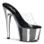 Pleaser Zapato Abierto ADORE-701 Plata Transparente Metalizado EU-35 / US-5