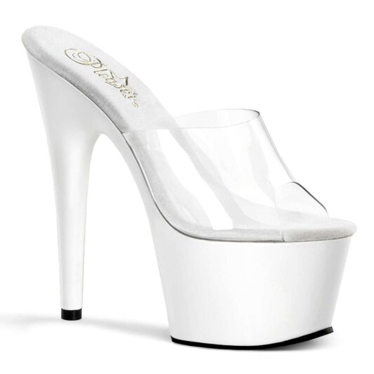 Pleaser Zapato Abierto ADORE-701 Blanco Transparente EU-35 / US-5