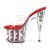 Pleaser Zapato Abierto ADORE-701FL Rojo Flores Transparente EU-35 / US-5