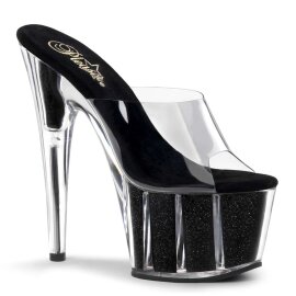 Pleaser Zapato Abierto ADORE-701G Negro Purpurina...