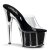 Pleaser Zapato Abierto ADORE-701G Negro Purpurina Transparente EU-37 / US-7