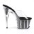 Pleaser Zapato Abierto ADORE-701G Negro Purpurina Transparente EU-37 / US-7