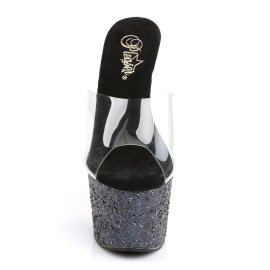 Pleaser Zapato Abierto ADORE-701LG Negro Transparente...