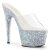 Pleaser Zapato Abierto ADORE-701LG Plata Transparente Multi Purpurina EU-35 / US-5