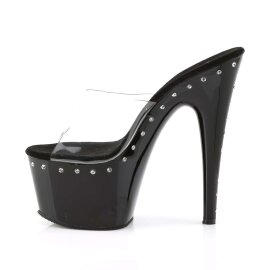 Pleaser Zapato Abierto ADORE-701LS Negro Transparente EU-37 / US-7