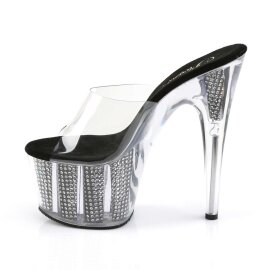 Pleaser Zapato Abierto ADORE-701SRS Plata Transparente EU-40 / US-10