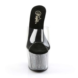 Pleaser Zapato Abierto ADORE-701SRS Plata Transparente...